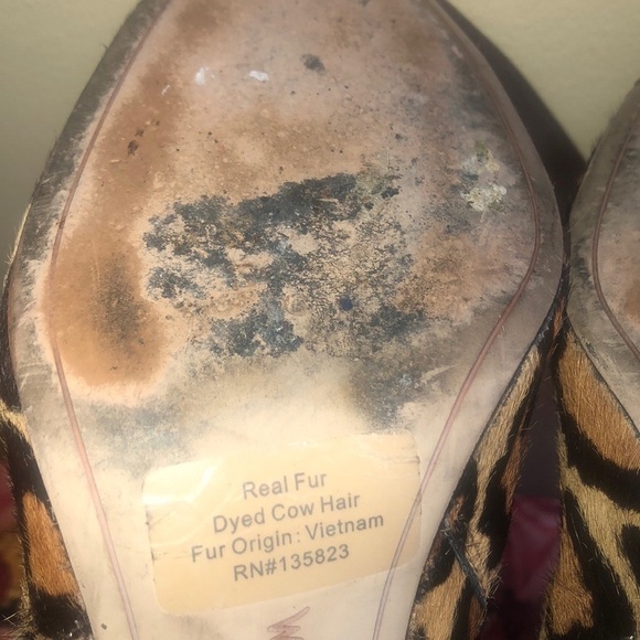 Sam Edelman Women’s Cow Hair Leopard Print Chunky Heel Ankle Boots Size 7.5 - Picture 11 of 14